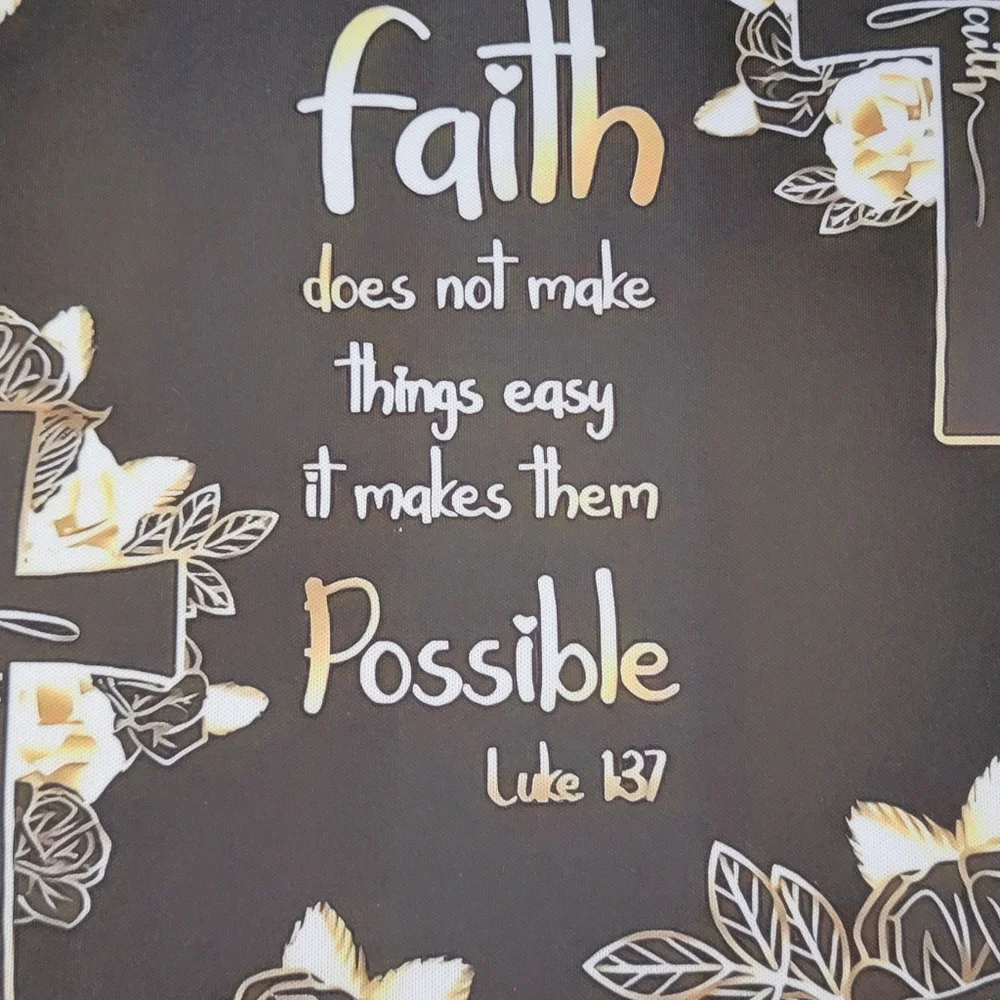 Faith Cross Floral Computer Mouse Pad